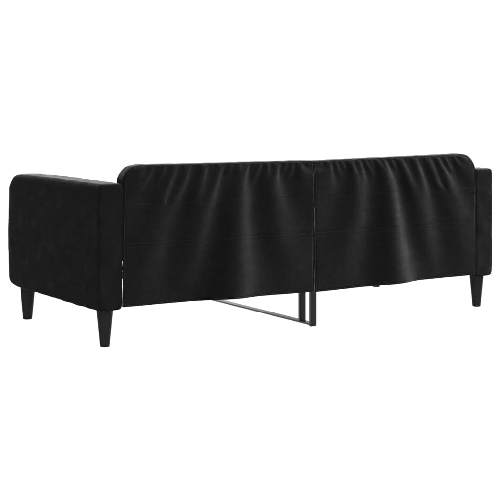 vidaXL Sofá cama sin colchón terciopelo negro 90x200 cm