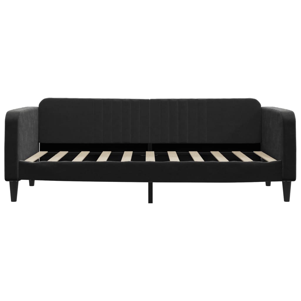 vidaXL Sofá cama sin colchón terciopelo negro 90x190 cm