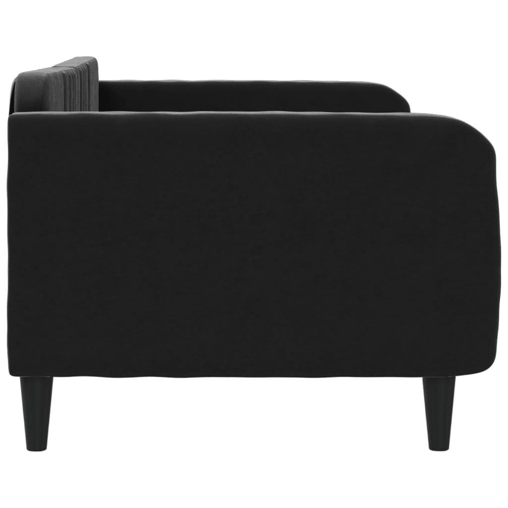 vidaXL Sofá cama sin colchón terciopelo negro 90x190 cm