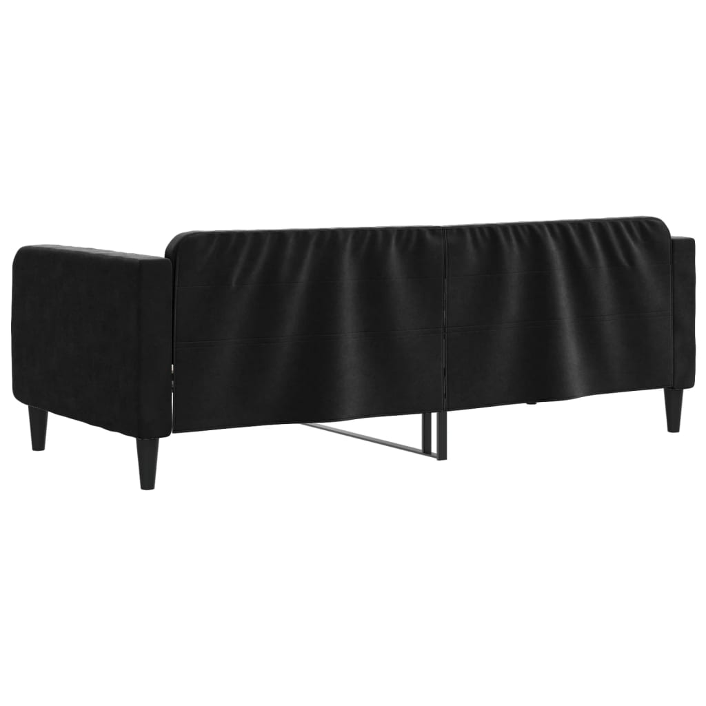 vidaXL Sofá cama sin colchón terciopelo negro 90x190 cm