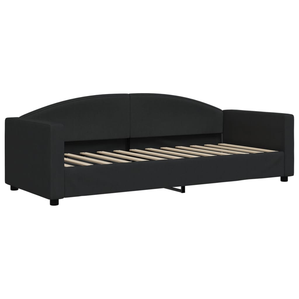 vidaXL Sofá cama sin colchón tela negro 80x200 cm