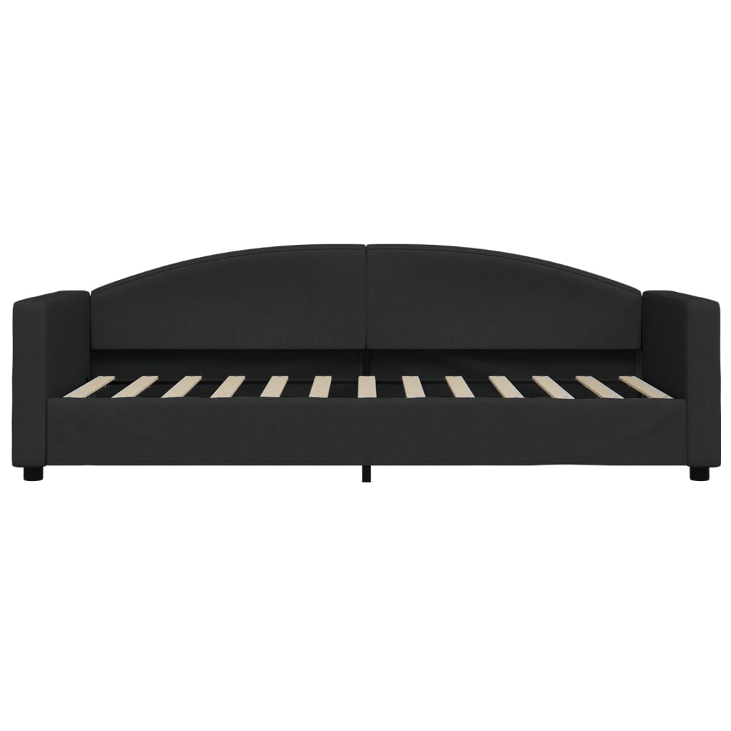 vidaXL Sofá cama sin colchón tela negro 80x200 cm