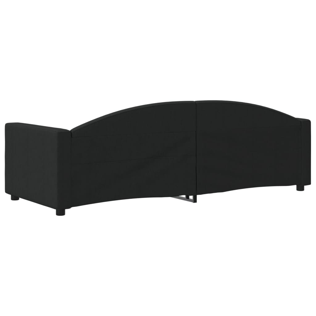 vidaXL Sofá cama sin colchón tela negro 80x200 cm