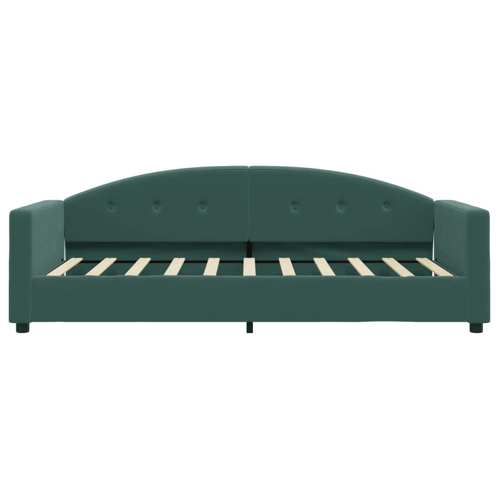 vidaXL Sofá cama sin colchón terciopelo verde oscuro 80x200 cm