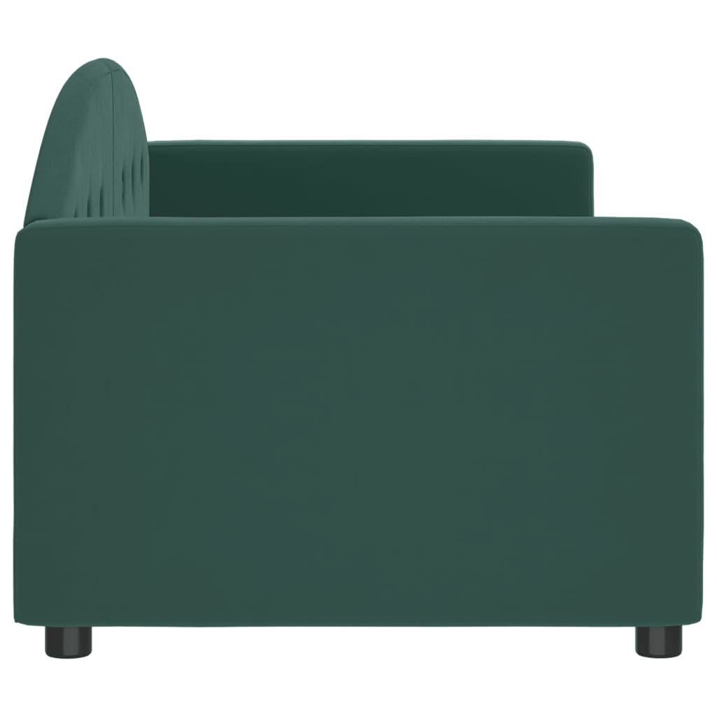 vidaXL Sofá cama sin colchón terciopelo verde oscuro 80x200 cm