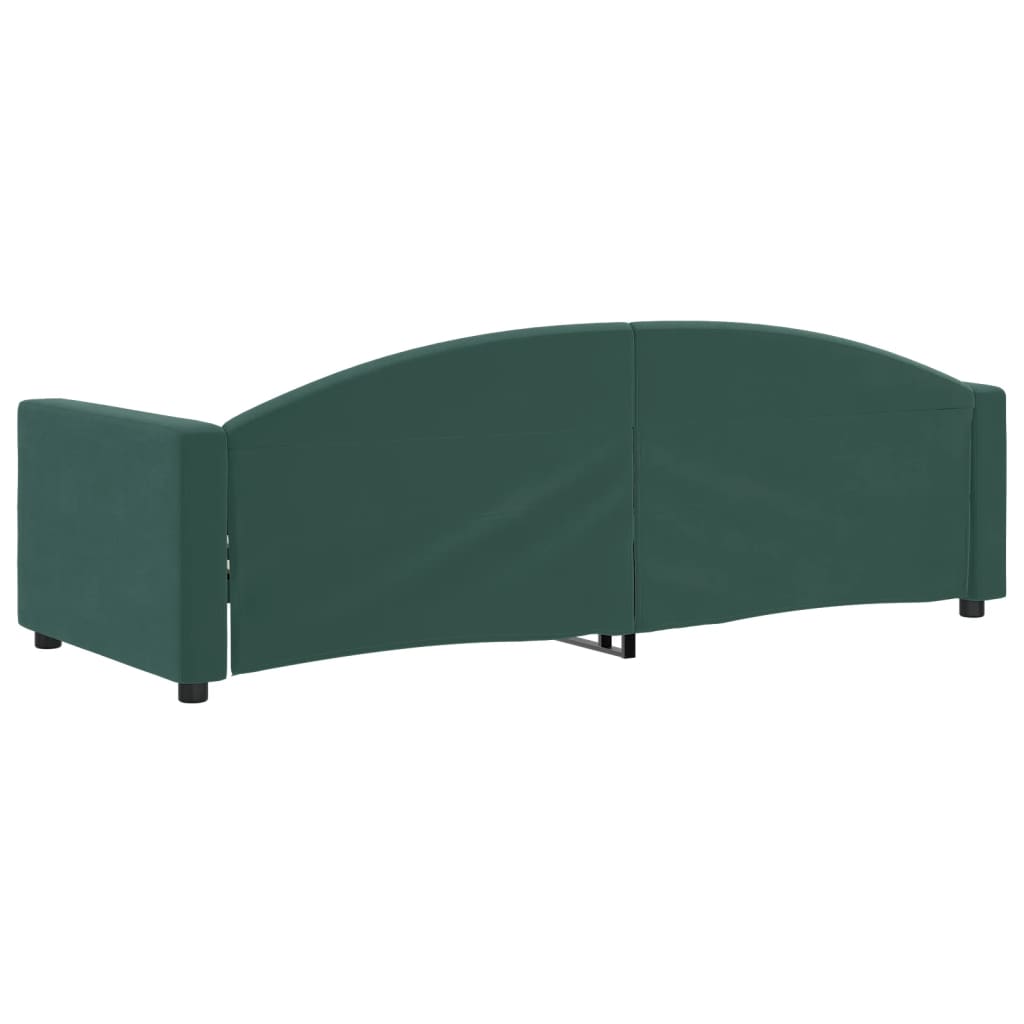 vidaXL Sofá cama sin colchón terciopelo verde oscuro 80x200 cm