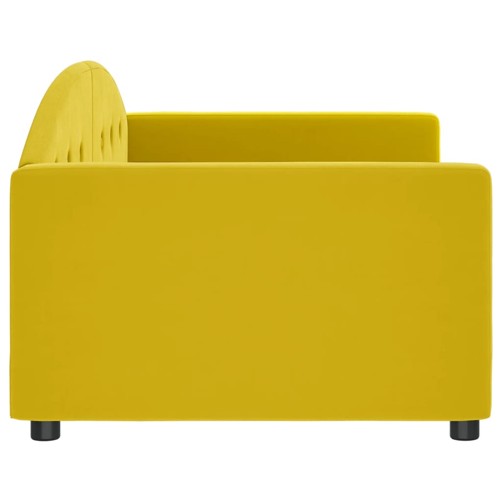 vidaXL Sofá cama sin colchón terciopelo amarillo 90x200 cm