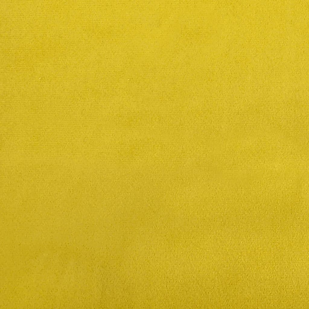 vidaXL Sofá cama sin colchón terciopelo amarillo 90x200 cm