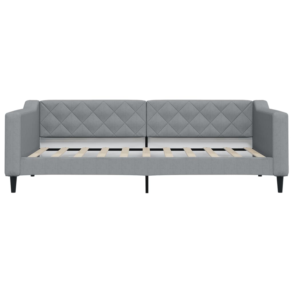 vidaXL Sofá cama sin colchón tela gris claro 90x190 cm