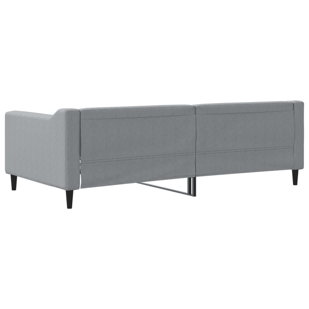 vidaXL Sofá cama sin colchón tela gris claro 90x190 cm