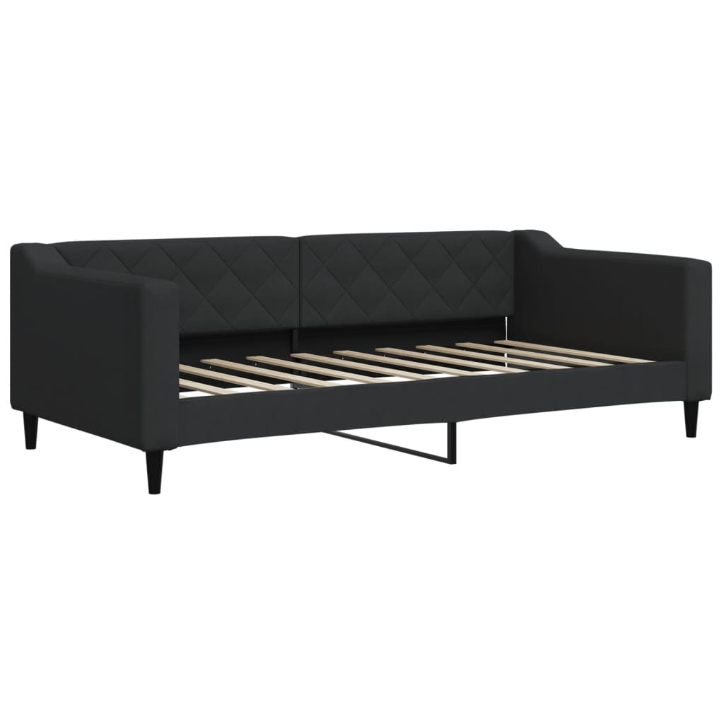 vidaXL Sofá cama sin colchón tela negro 90x190 cm