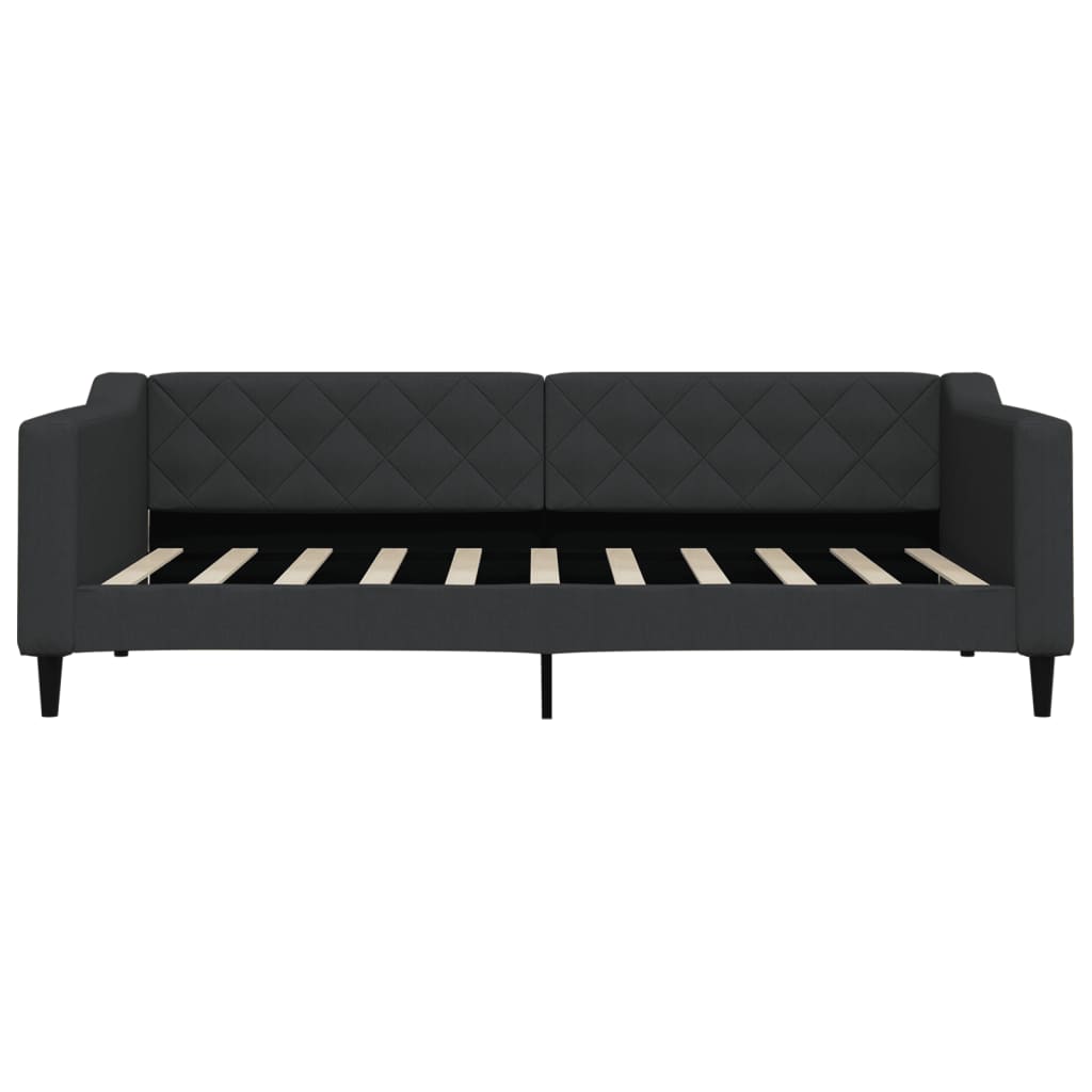 vidaXL Sofá cama sin colchón tela negro 90x190 cm