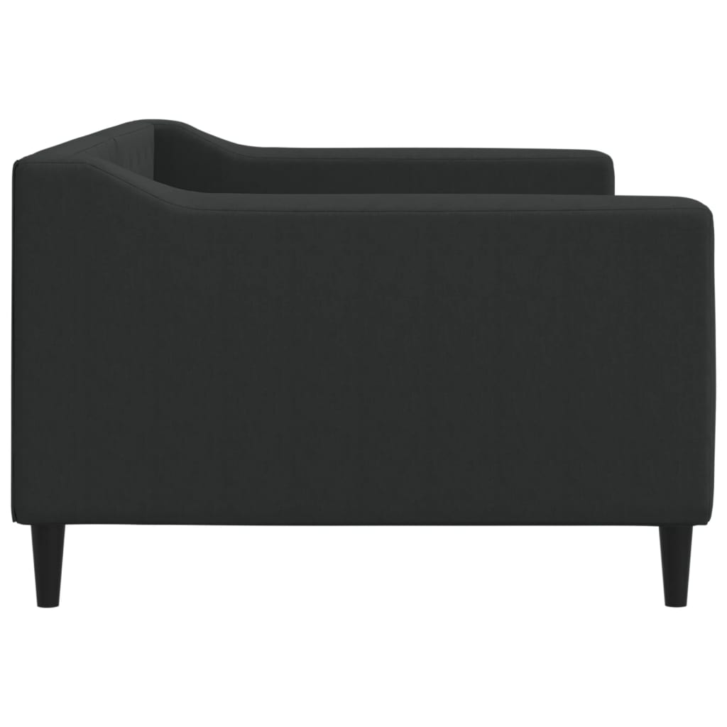 vidaXL Sofá cama sin colchón tela negro 90x190 cm