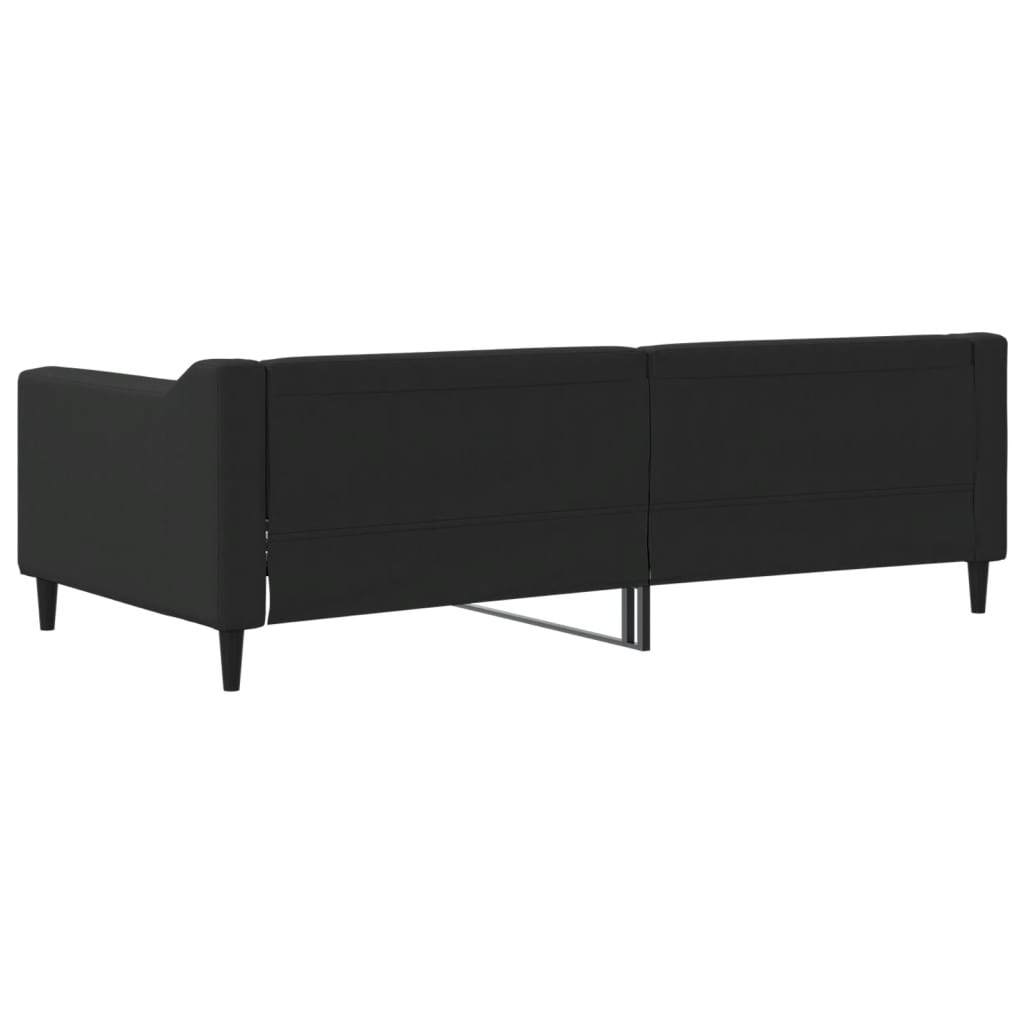 vidaXL Sofá cama sin colchón tela negro 90x190 cm