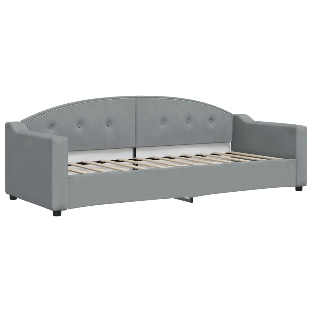 vidaXL Sofá cama sin colchón tela gris claro 80x200 cm