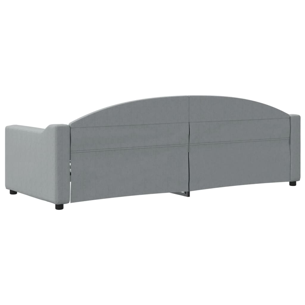 vidaXL Sofá cama sin colchón tela gris claro 80x200 cm