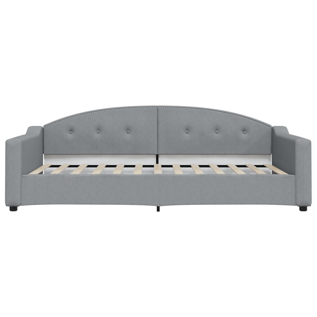 vidaXL Sofá cama sin colchón tela gris claro 100x200 cm