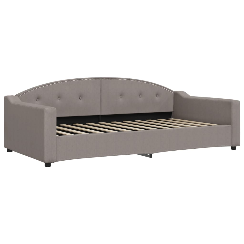 vidaXL Sofá cama sin colchón tela gris taupe 100x200 cm