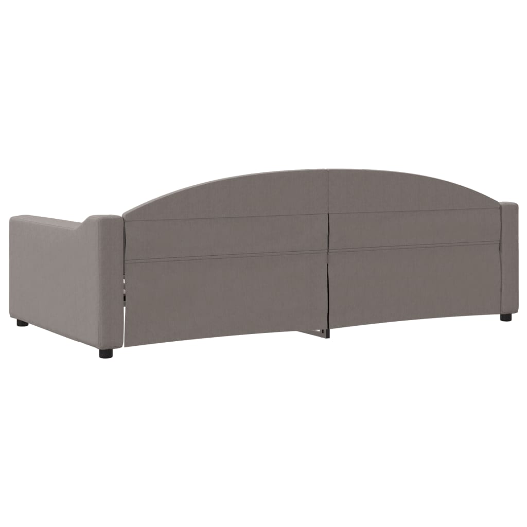 vidaXL Sofá cama sin colchón tela gris taupe 100x200 cm