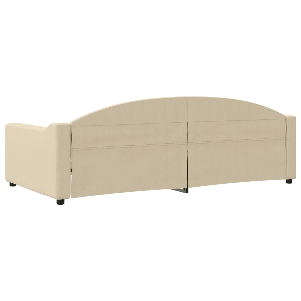 vidaXL Sofá cama sin colchón tela crema 100x200 cm