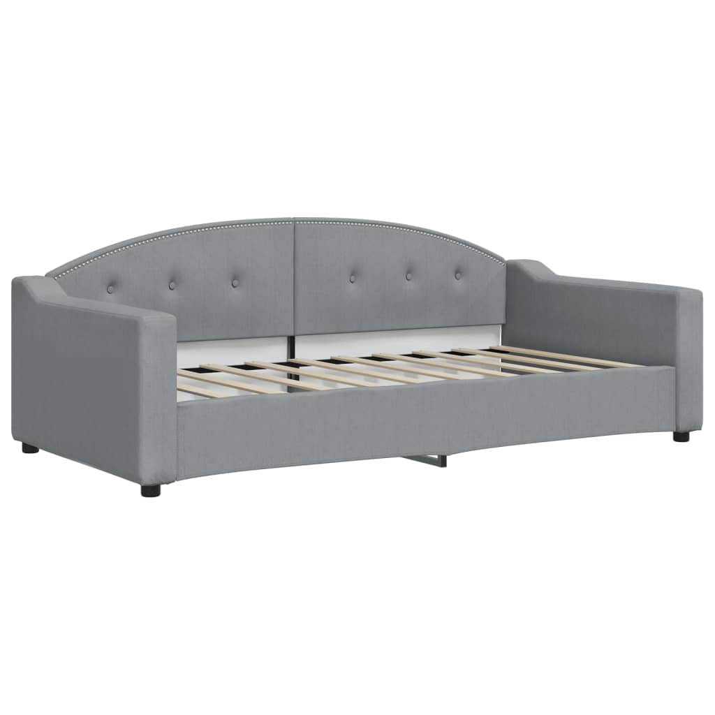 vidaXL Sofá cama sin colchón tela gris claro 90x190 cm