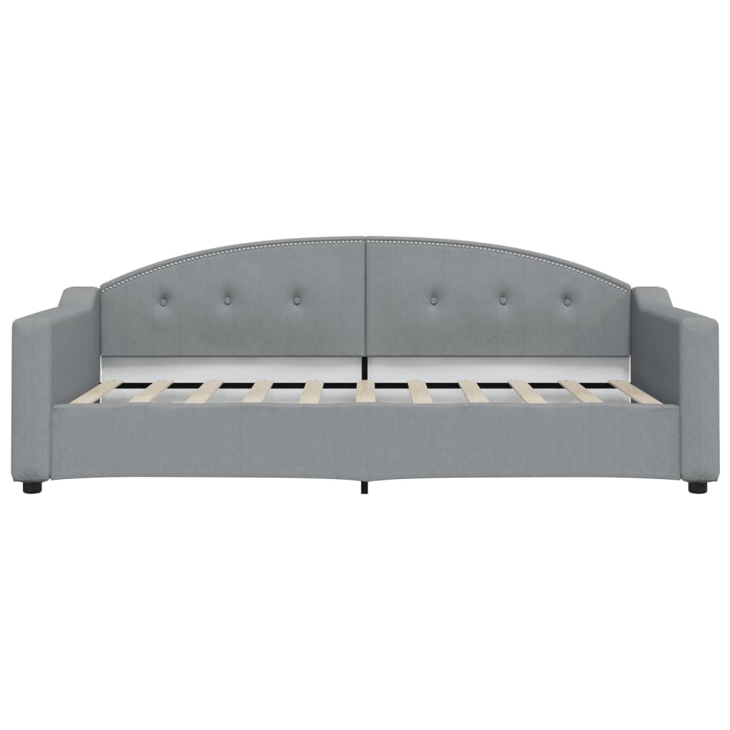 vidaXL Sofá cama sin colchón tela gris claro 90x190 cm