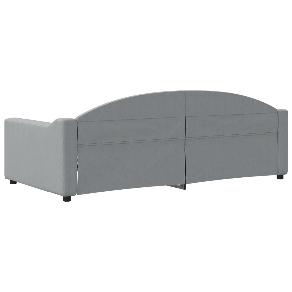 vidaXL Sofá cama sin colchón tela gris claro 90x190 cm