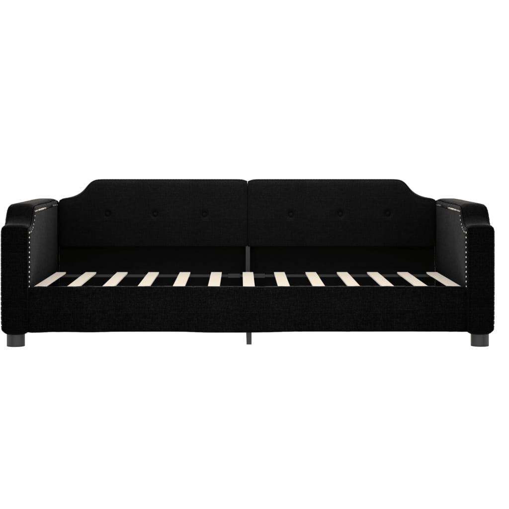 vidaXL Sofá cama sin colchón tela negro 80x200 cm