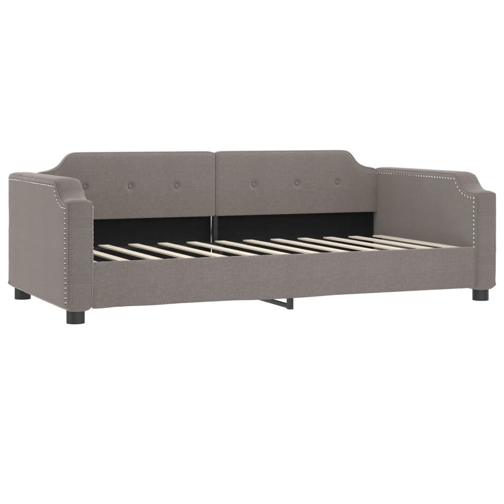 vidaXL Sofá cama sin colchón tela gris taupe 100x200 cm