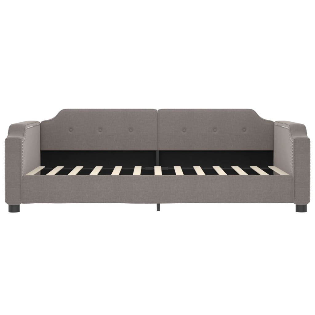 vidaXL Sofá cama sin colchón tela gris taupe 100x200 cm