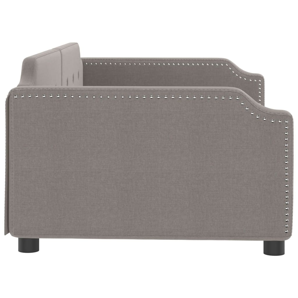 vidaXL Sofá cama sin colchón tela gris taupe 100x200 cm