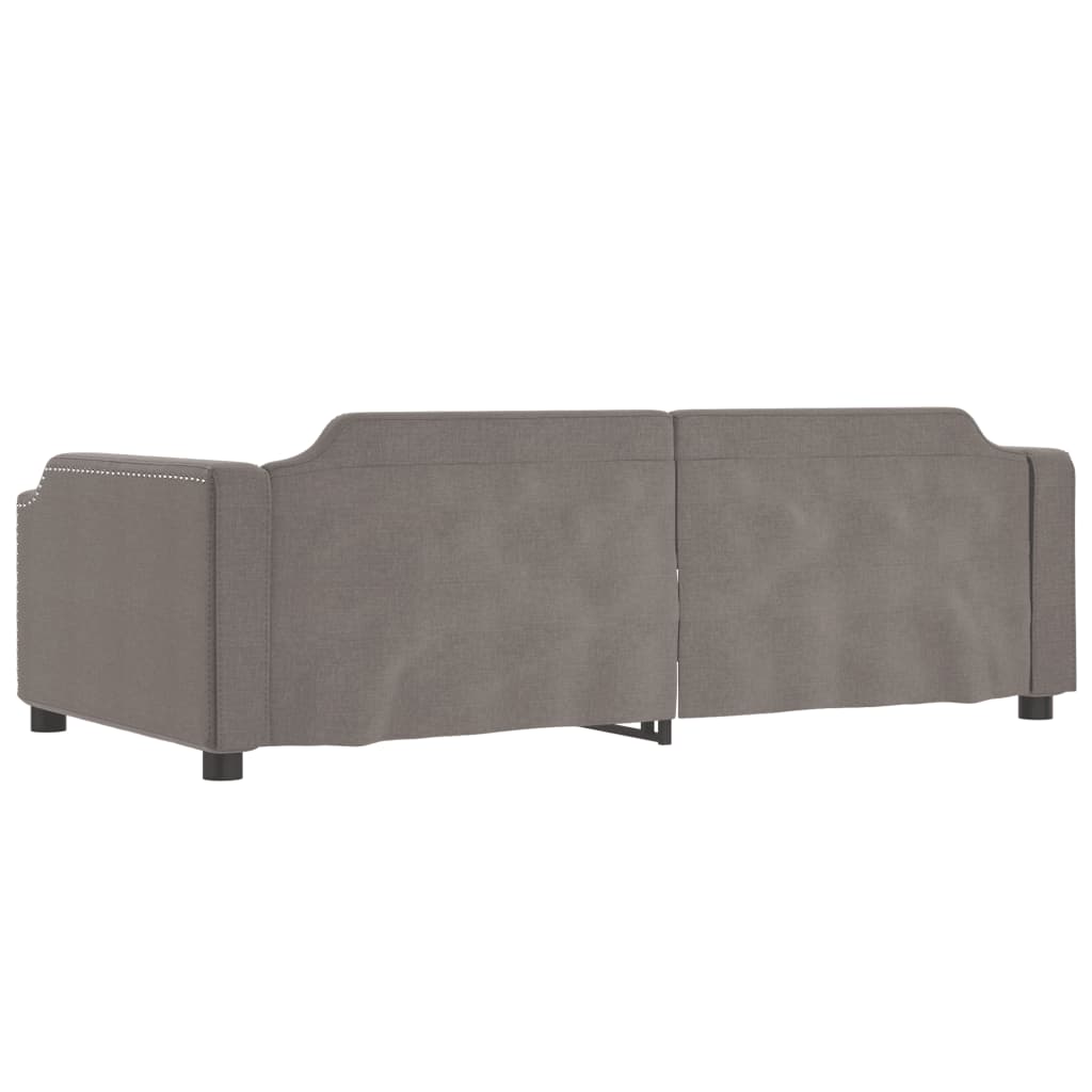 vidaXL Sofá cama sin colchón tela gris taupe 100x200 cm