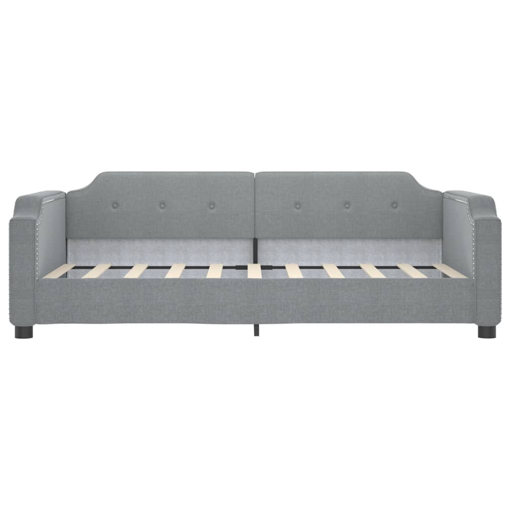 vidaXL Sofá cama sin colchón tela gris claro 90x190 cm