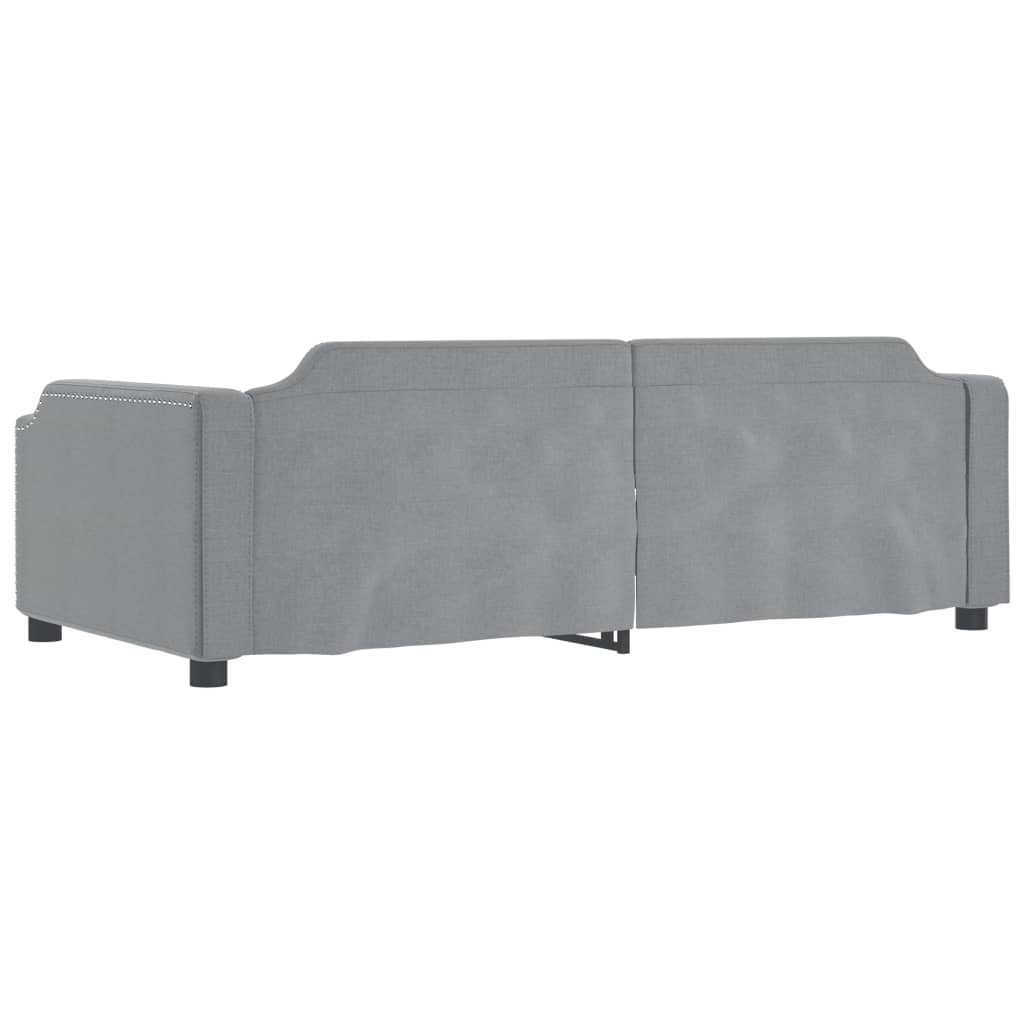 vidaXL Sofá cama sin colchón tela gris claro 90x190 cm