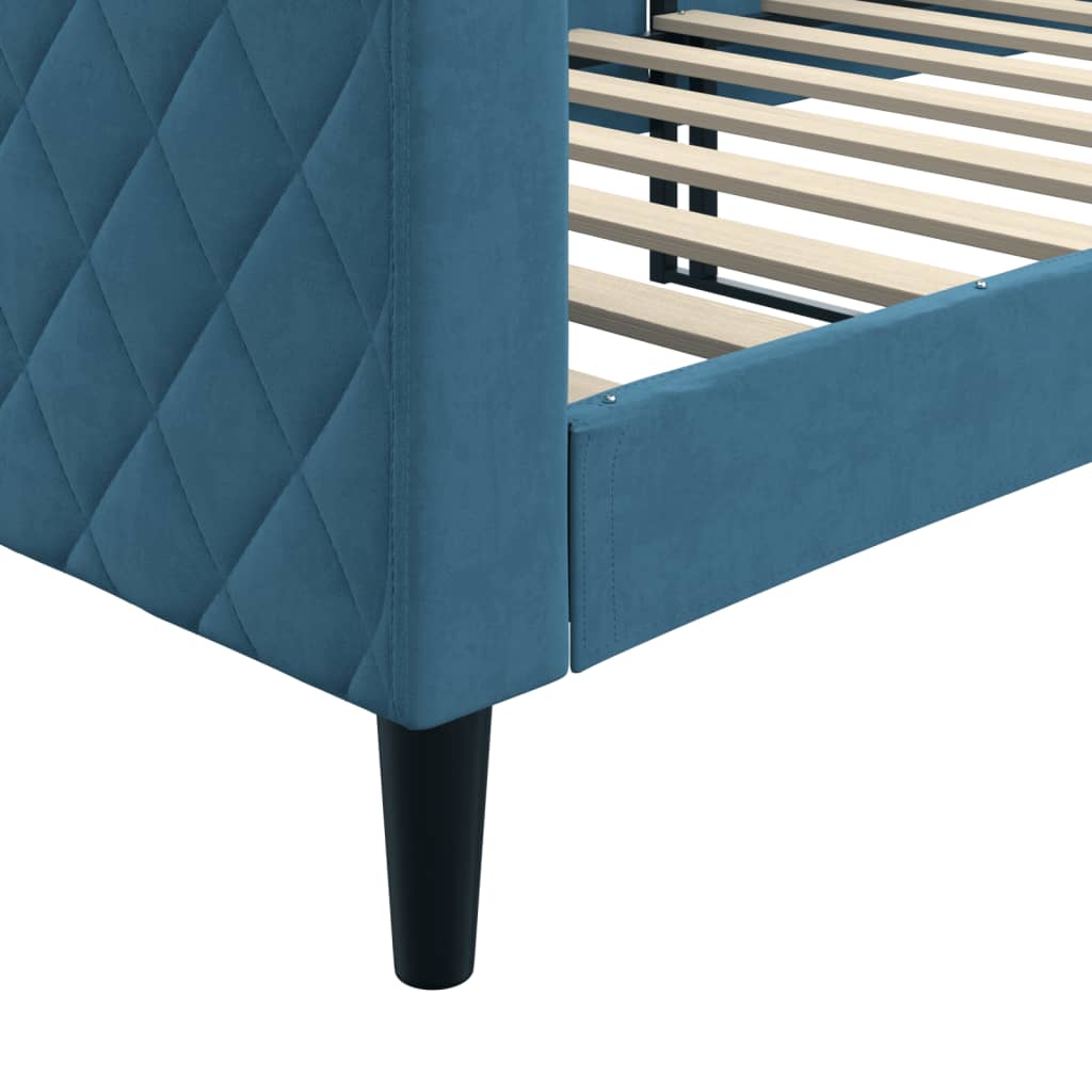 vidaXL Sofá cama sin colchón terciopelo azul 80x200 cm