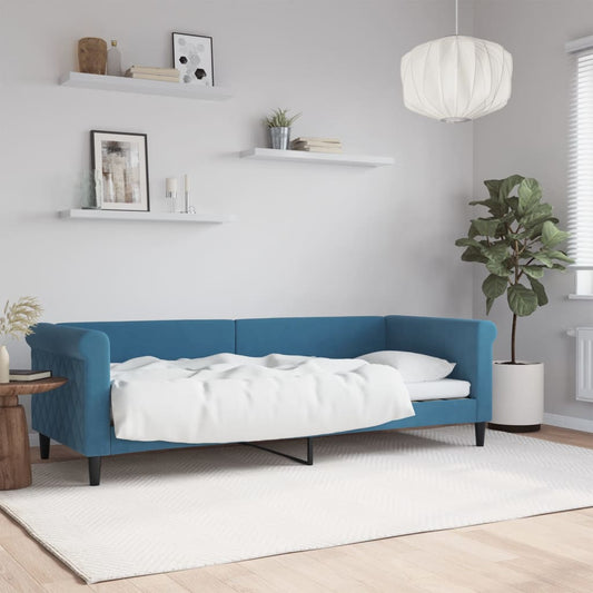 vidaXL Sofá cama sin colchón terciopelo azul 80x200 cm