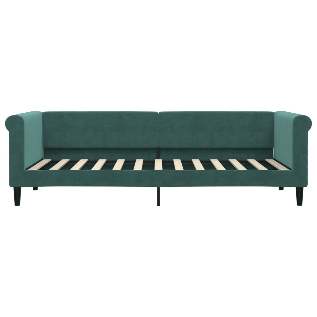 vidaXL Sofá cama sin colchón terciopelo verde oscuro 80x200 cm