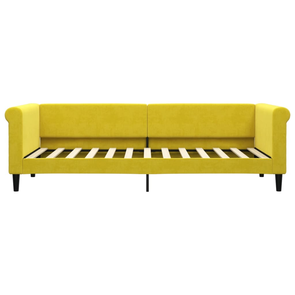 vidaXL Sofá cama sin colchón terciopelo amarillo 80x200 cm