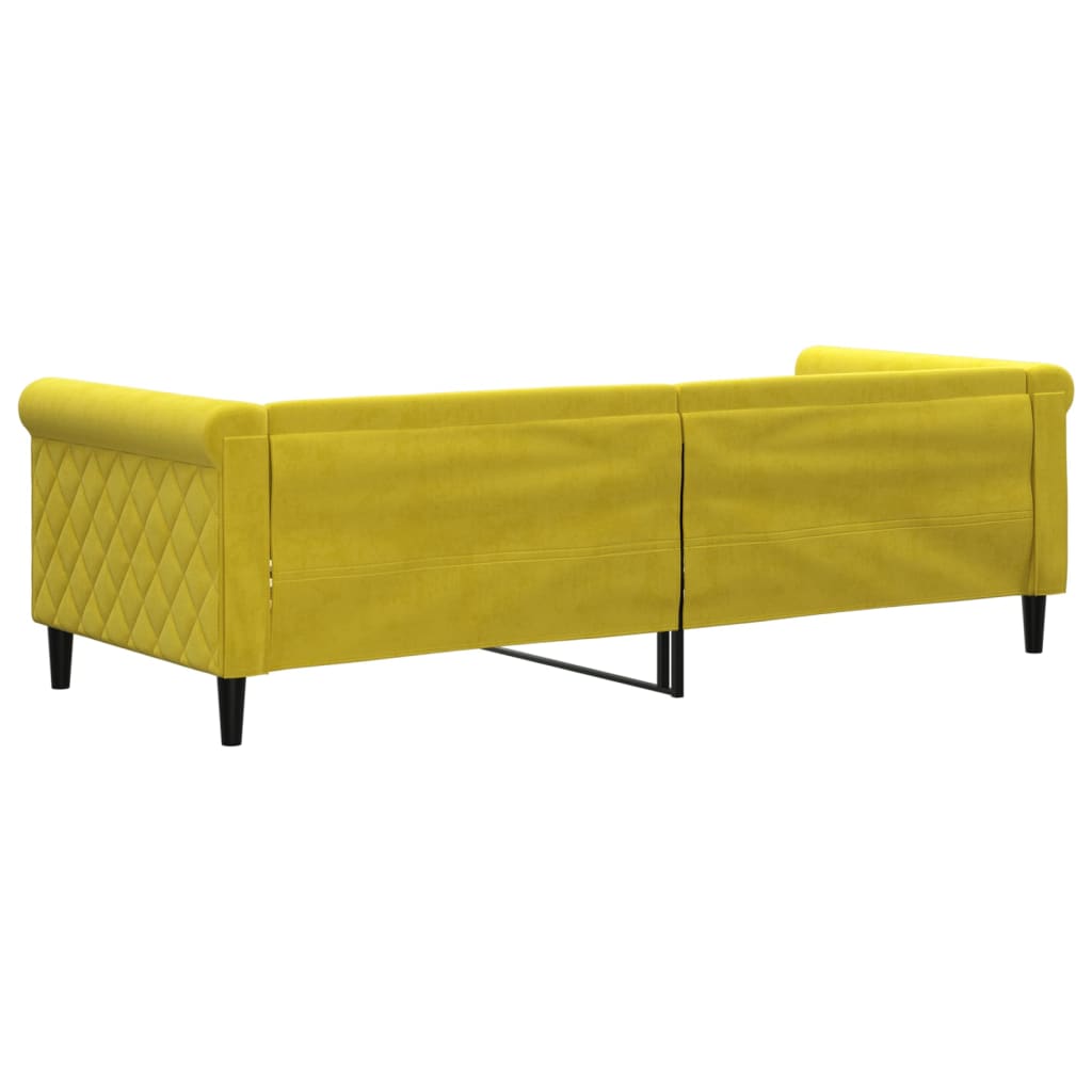 vidaXL Sofá cama sin colchón terciopelo amarillo 80x200 cm