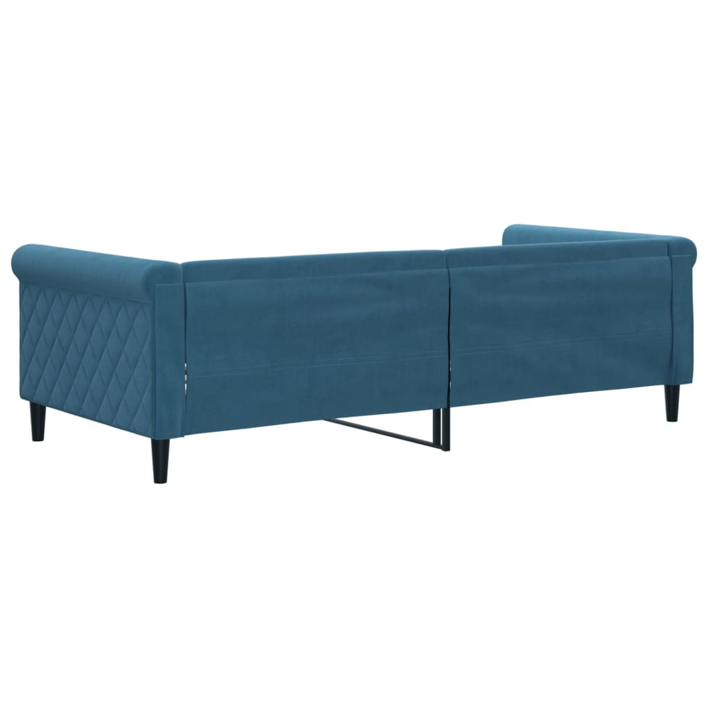 vidaXL Sofá cama sin colchón terciopelo azul 90x200 cm