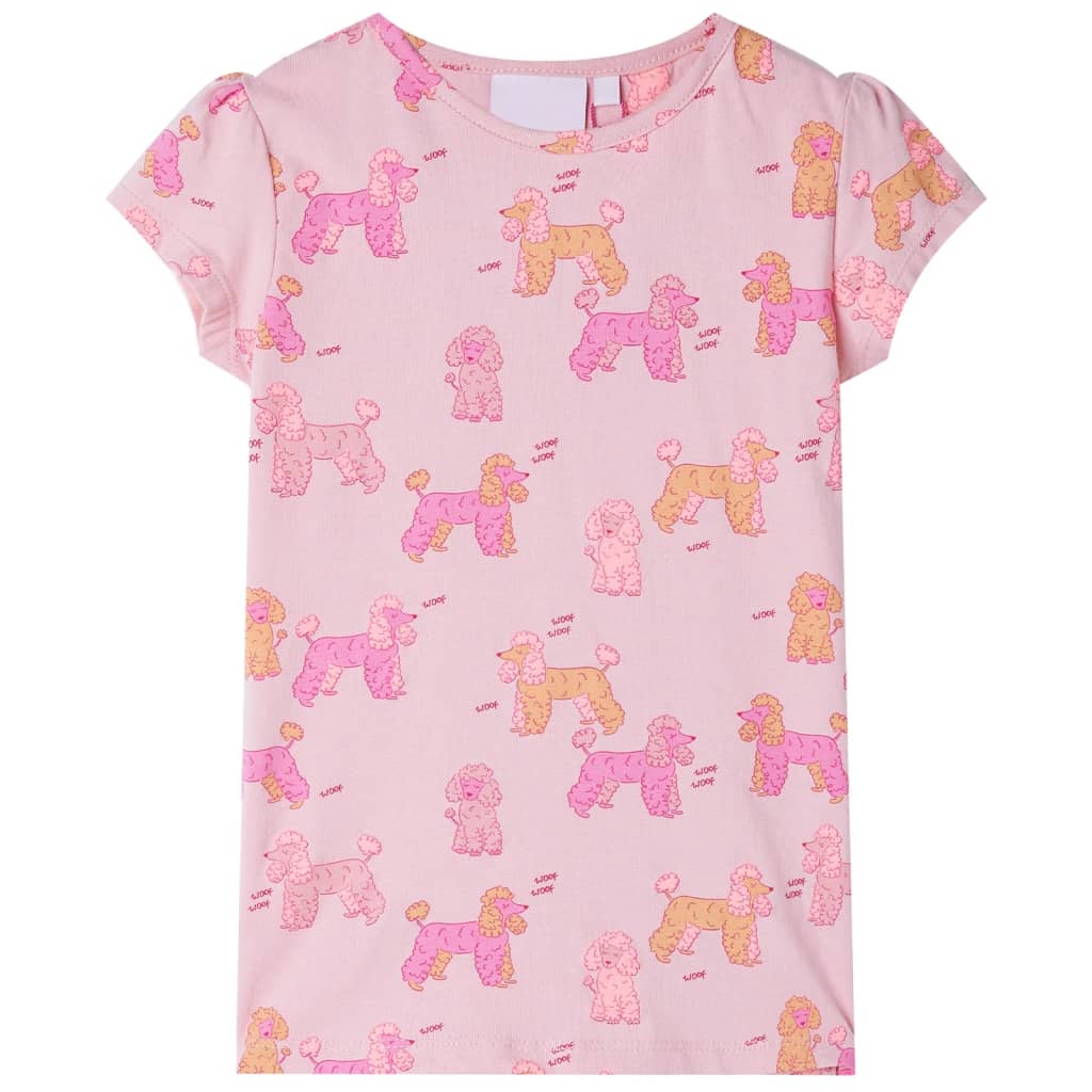 Pijama infantil de manga corta rosa claro 92