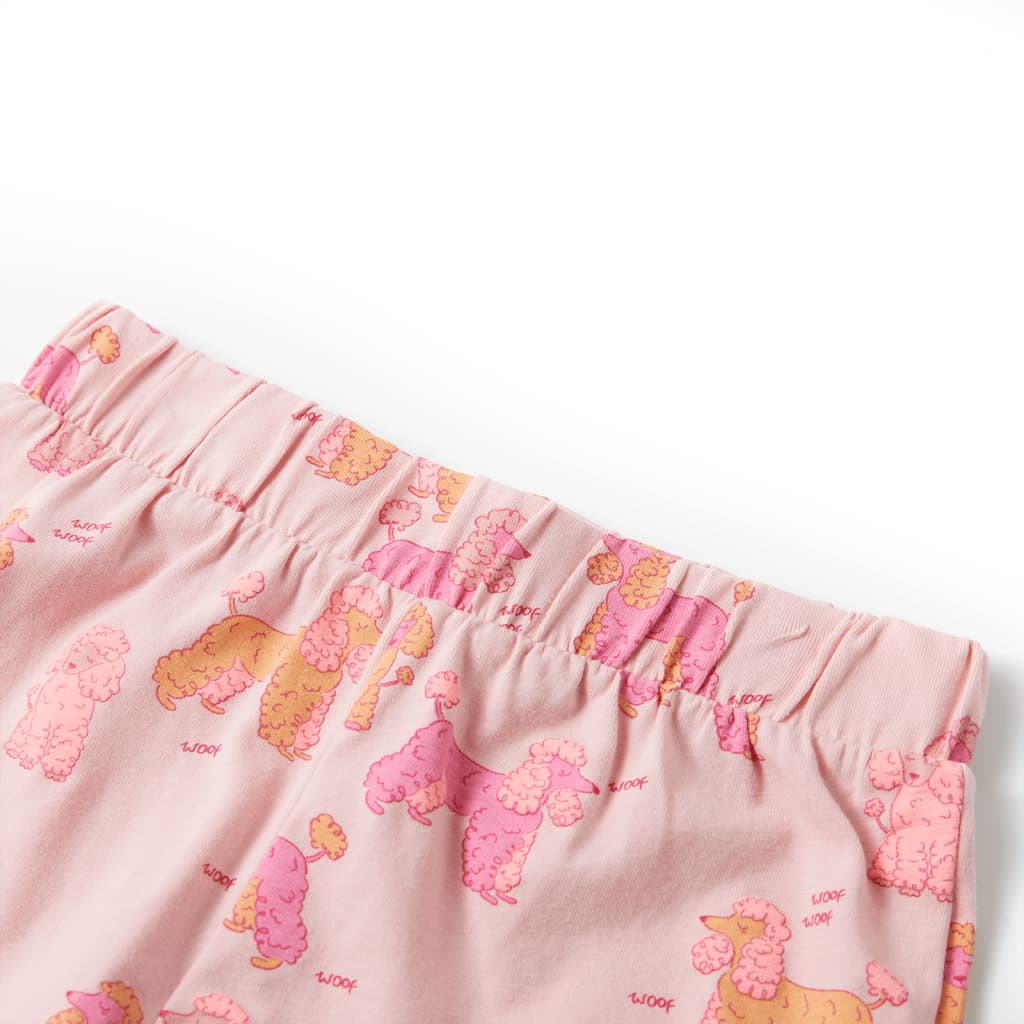 Pijama infantil de manga corta rosa claro 92