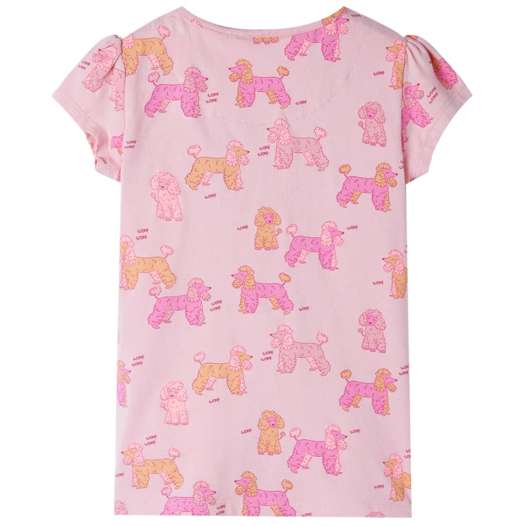 Pijama infantil de manga corta rosa claro 92