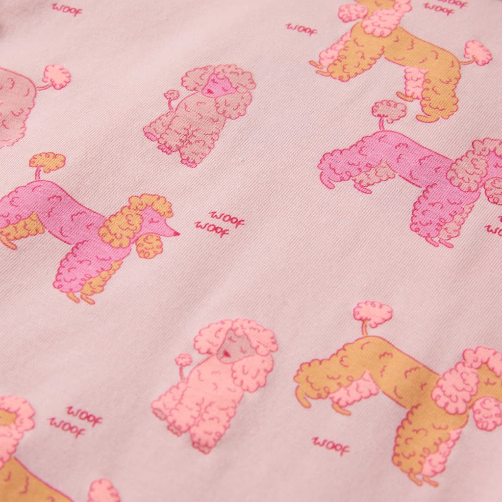 Pijama infantil de manga corta rosa claro 92