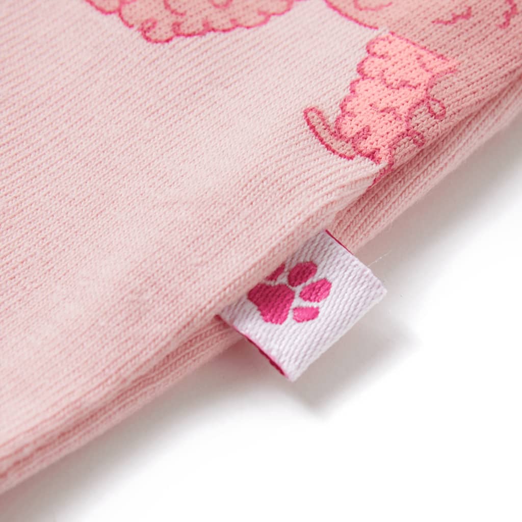 Pijama infantil de manga corta rosa claro 92