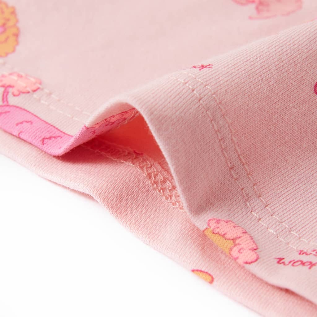 Pijama infantil de manga corta rosa claro 92