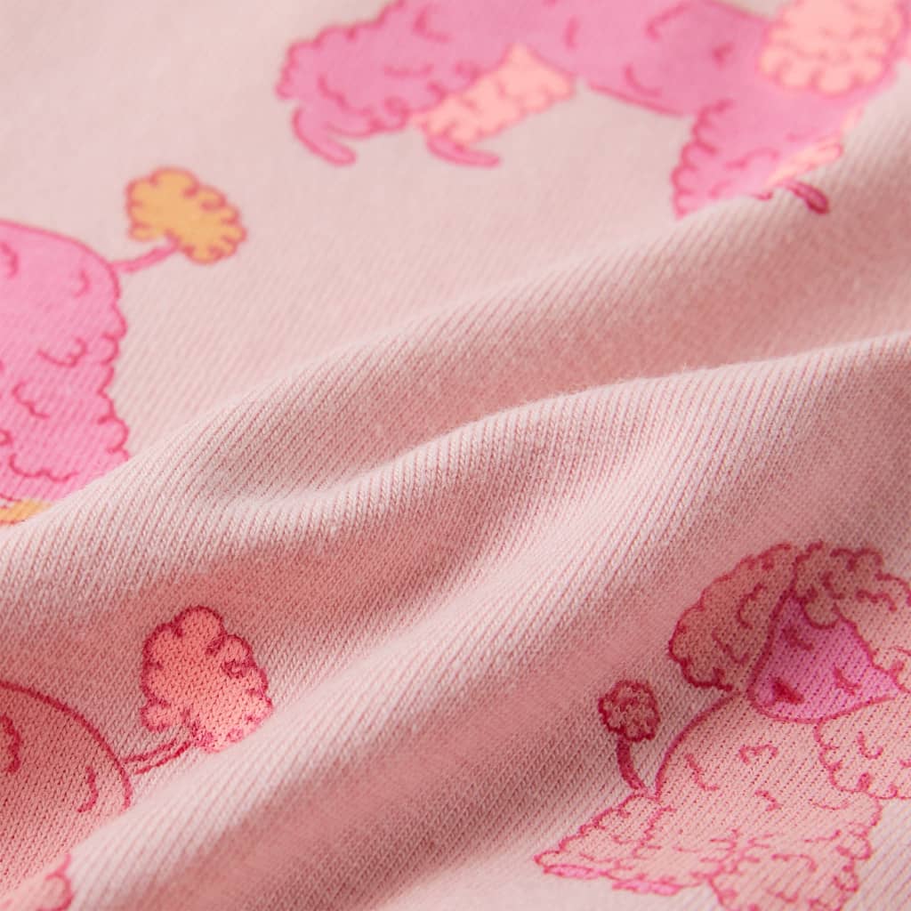 Pijama infantil de manga corta rosa claro 92