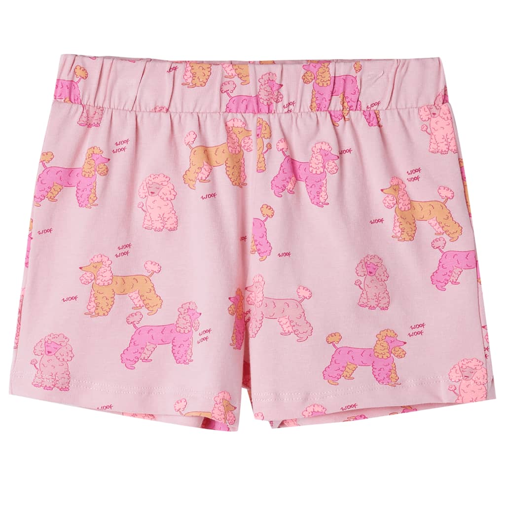 Pijama infantil de manga corta rosa claro 92