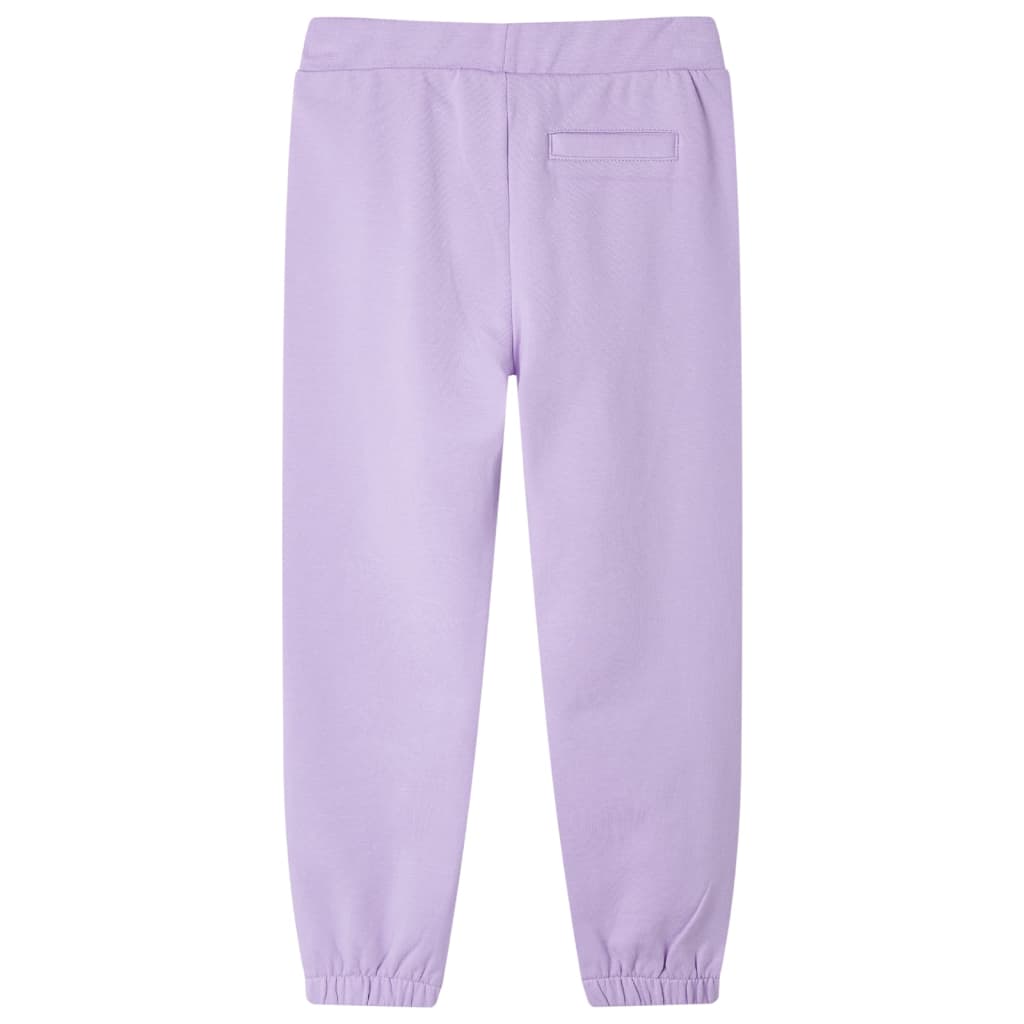 Pantalones de chándal infantiles color lila 104