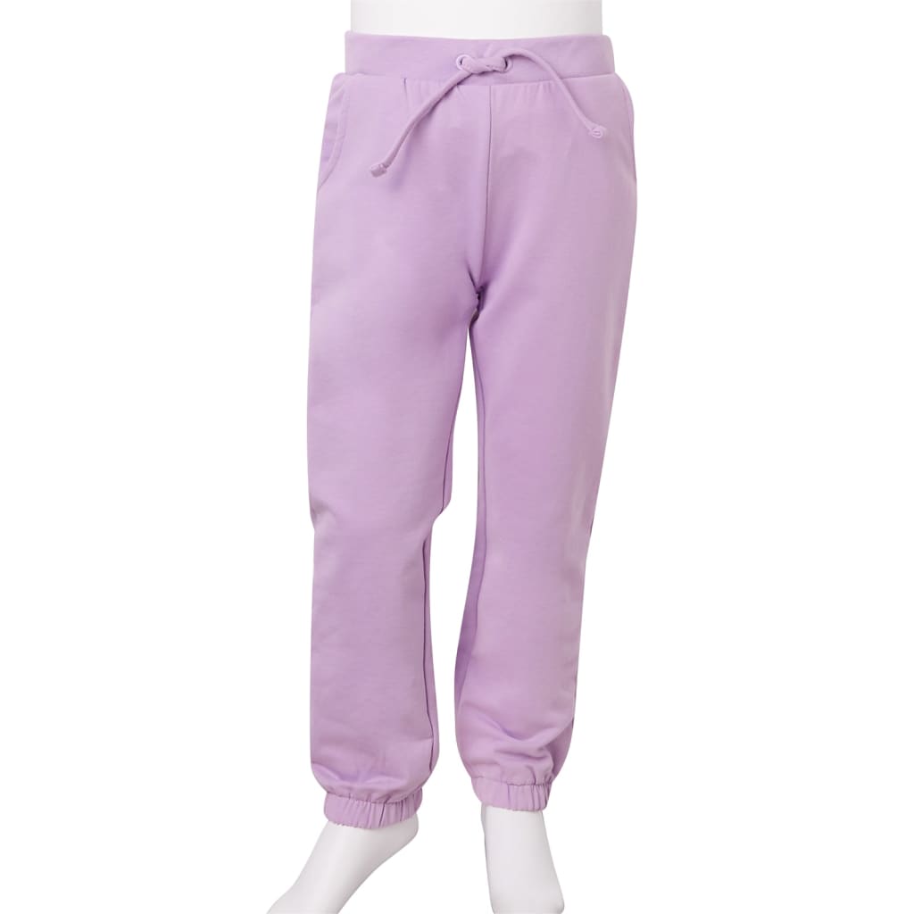 Pantalones de chándal infantiles color lila 104